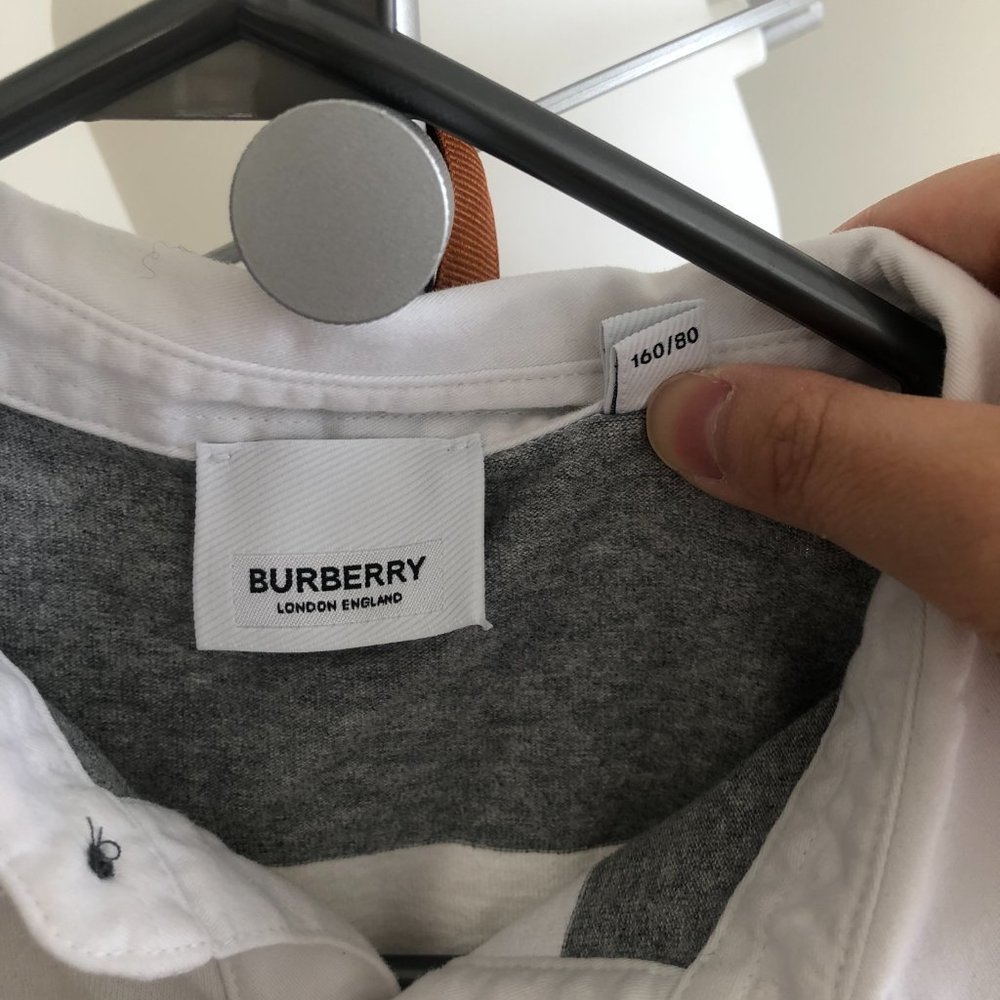 Burberry Long-sleeve Striped Cotton Polo Shirt - Picture 6 of 6